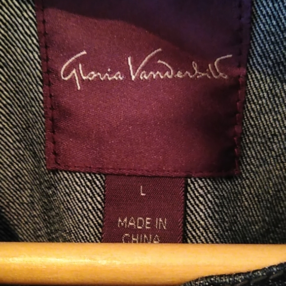Gloria Vanderbilt Blue Denim Jean Jacket Size L - Picture 3 of 5
